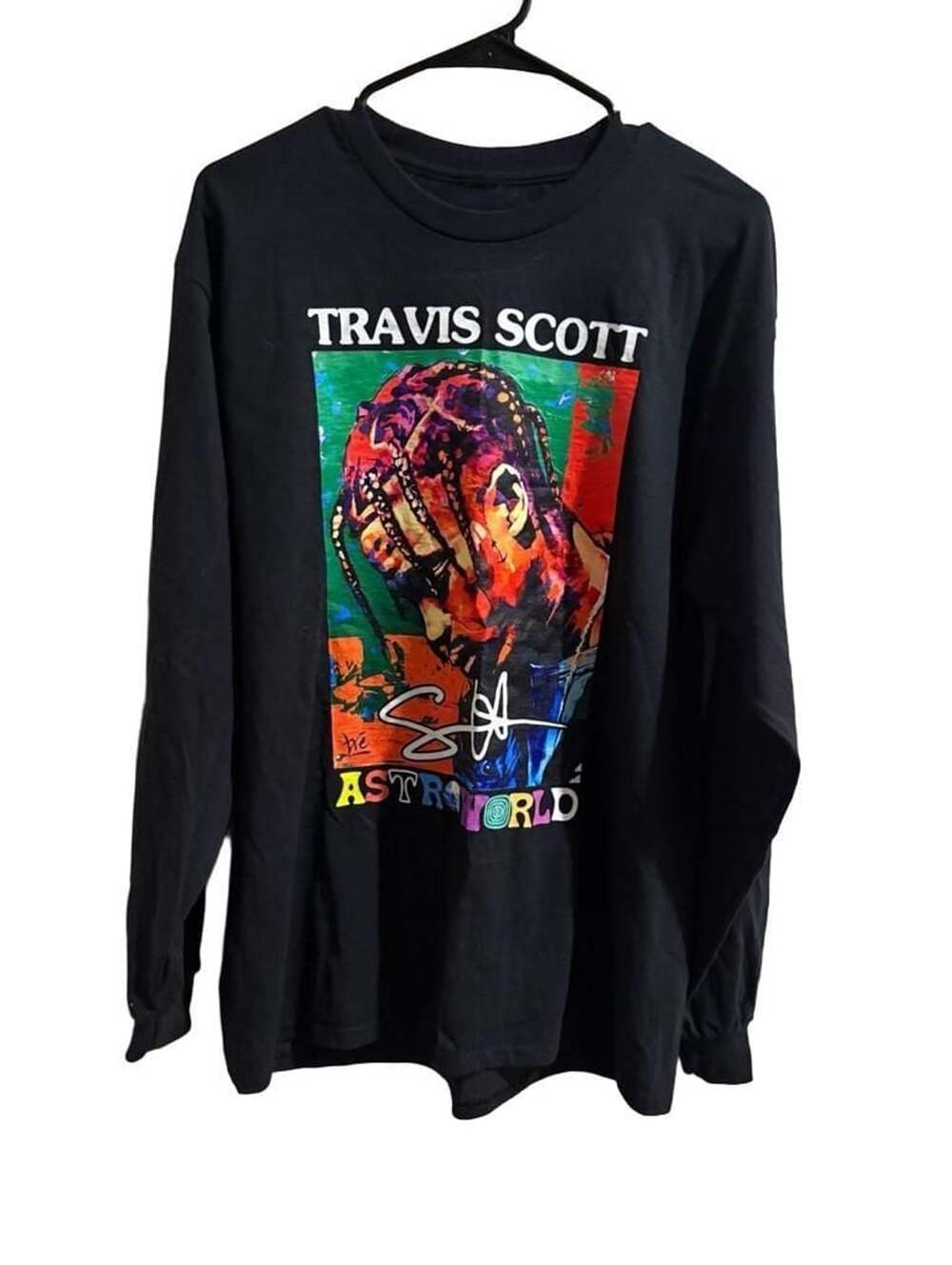 Travis Scott Astroworld Long Sleeve Graphic T-Shirt Black